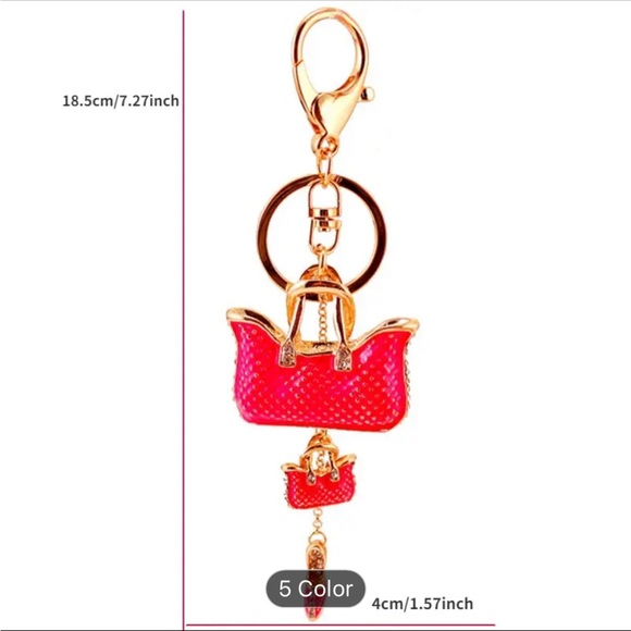 NWT handbag charm-design w/tiny handbag and heels keychain - Picture 2 of 2